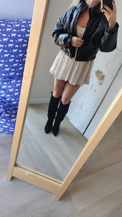 Nauja Bomber dirbtinės odos Pull&Bear striukė